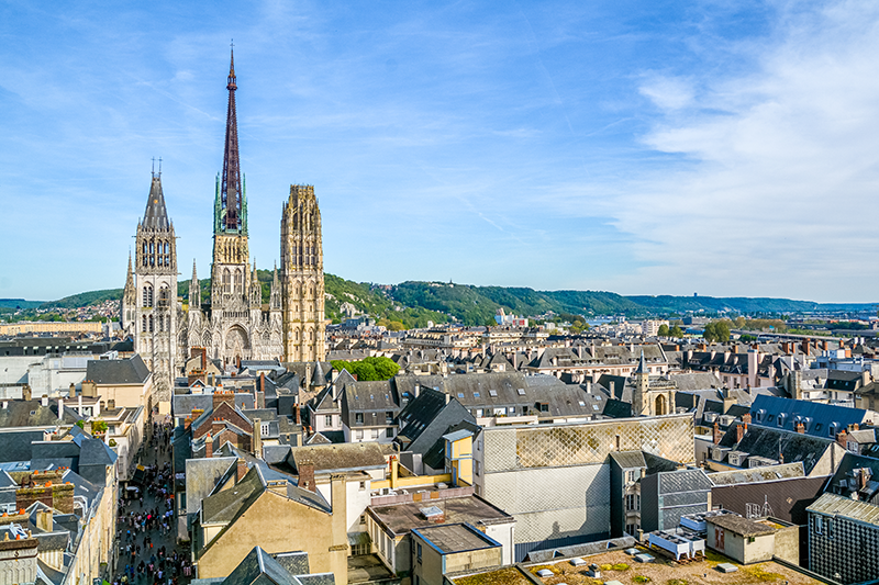 Vue de la cathédrale de Rouen